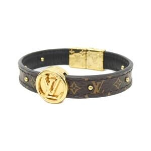 LOUIS VUITTON Black Monogram Charm Bracelet
